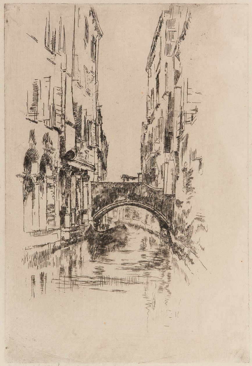 Köprünün Altında Gondol, 1879-1880. by James Abbott McNeill Whistler