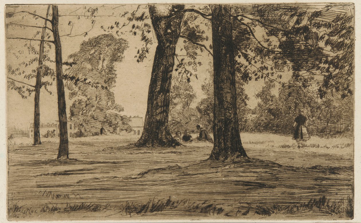 Greenwich Parkı, 1859. by James Abbott McNeill Whistler