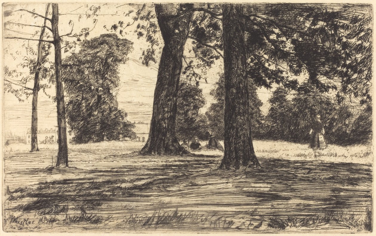 Greenwich Parkı, 1859. by James Abbott McNeill Whistler