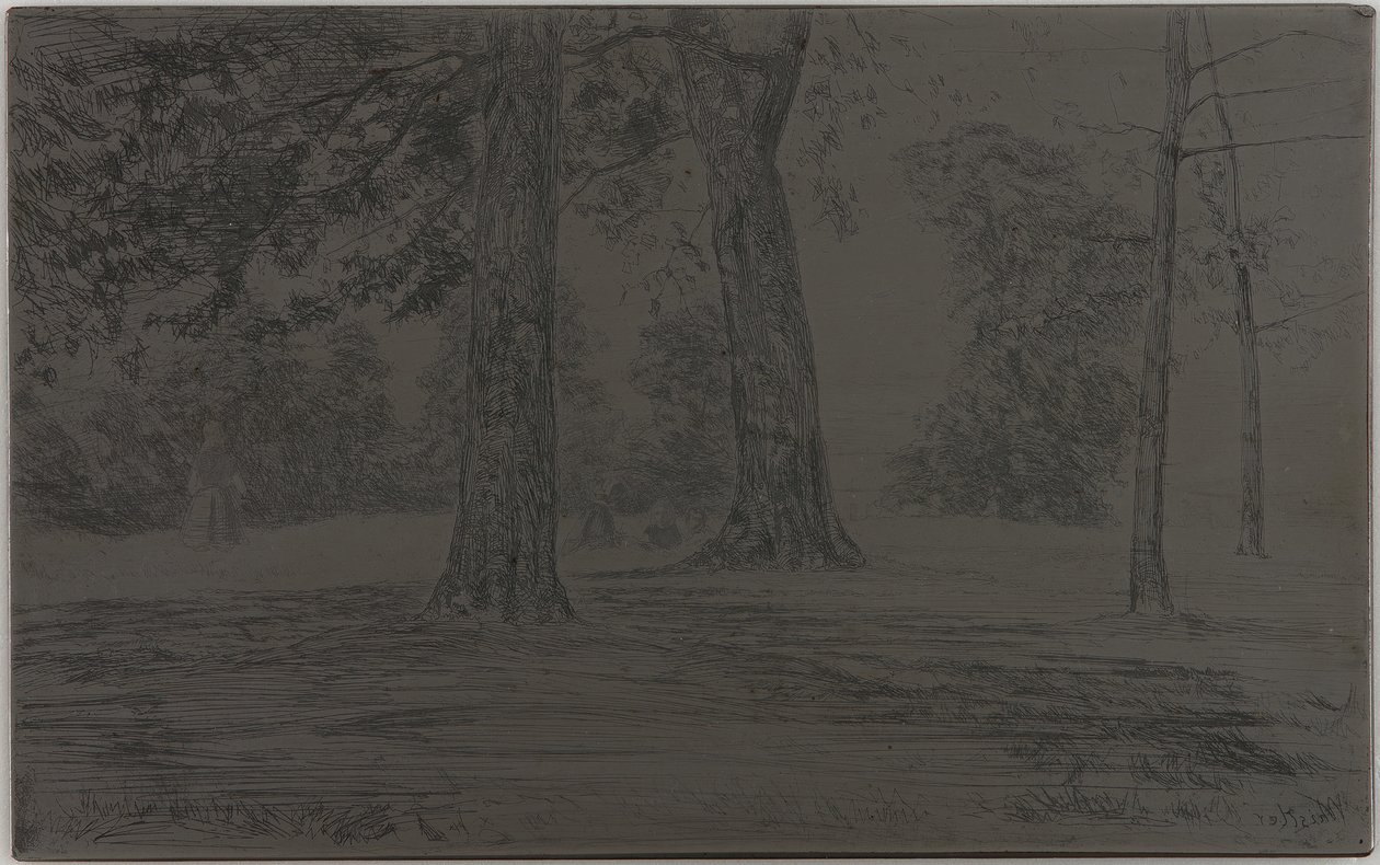 Greenwich Parkı, 1859. by James Abbott McNeill Whistler