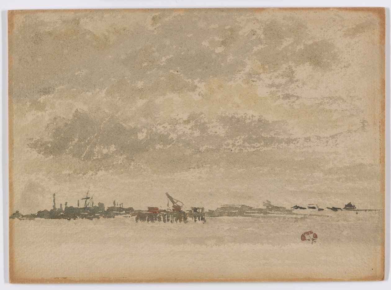 Gri ve Gümüş-Purfleet, 1881-1883. by James Abbott McNeill Whistler