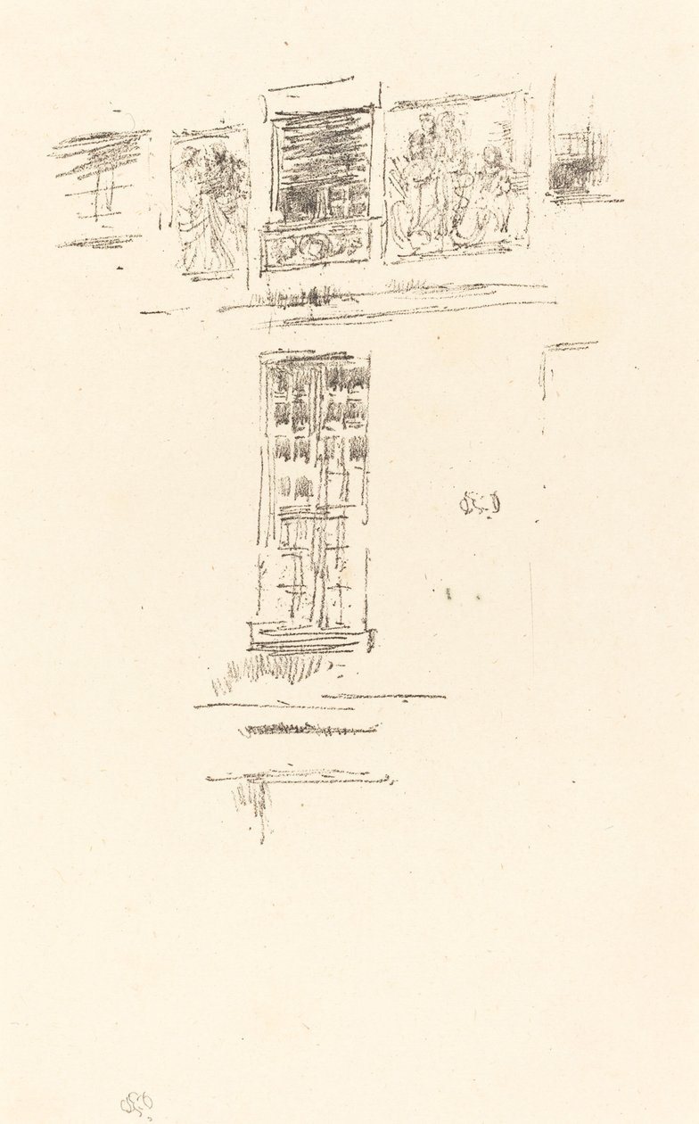 Hôtel Colbert, Windows, 1891. by James Abbott McNeill Whistler