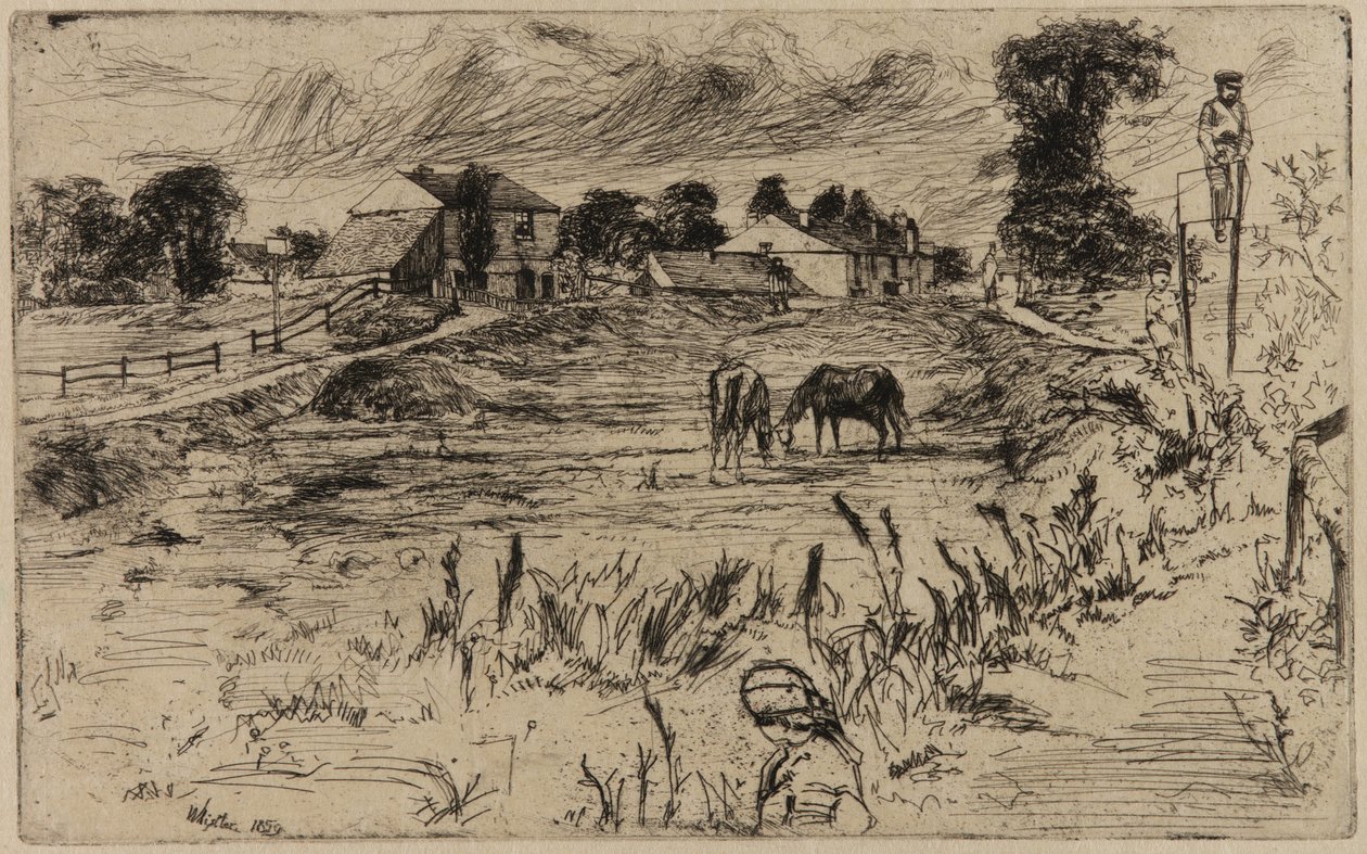 Atlı Manzara, 1859. by James Abbott McNeill Whistler