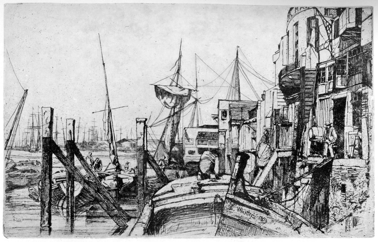 Limehouse, 19. yüzyıl 1904. by James Abbott McNeill Whistler