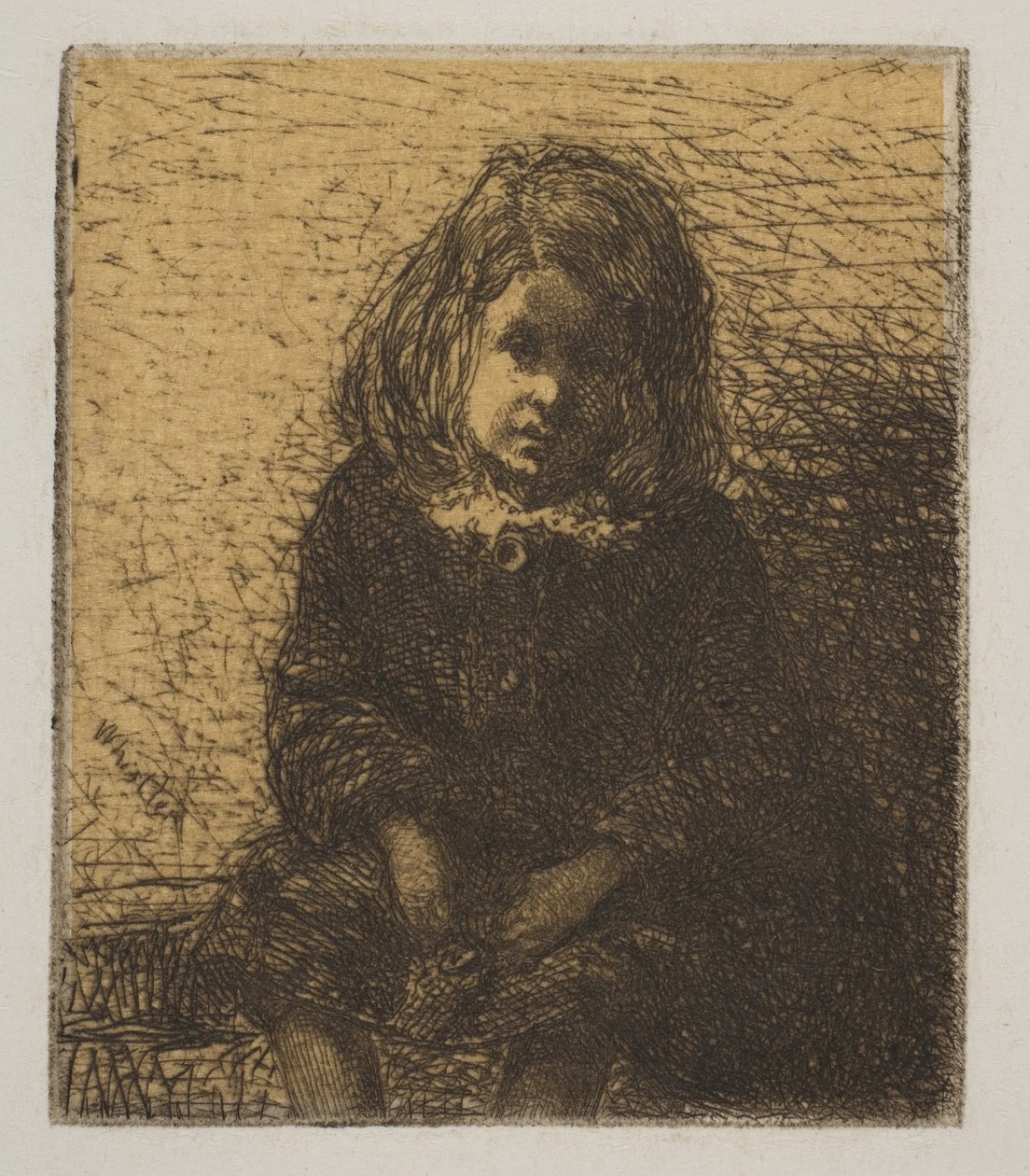 Küçük Arthur, 1857-58. by James Abbott McNeill Whistler