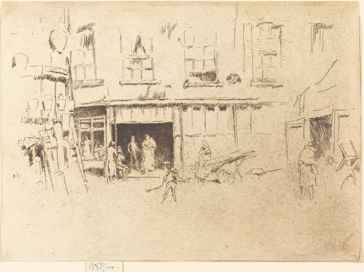 Küçük Mahkeme, c. 18801881. by James Abbott McNeill Whistler