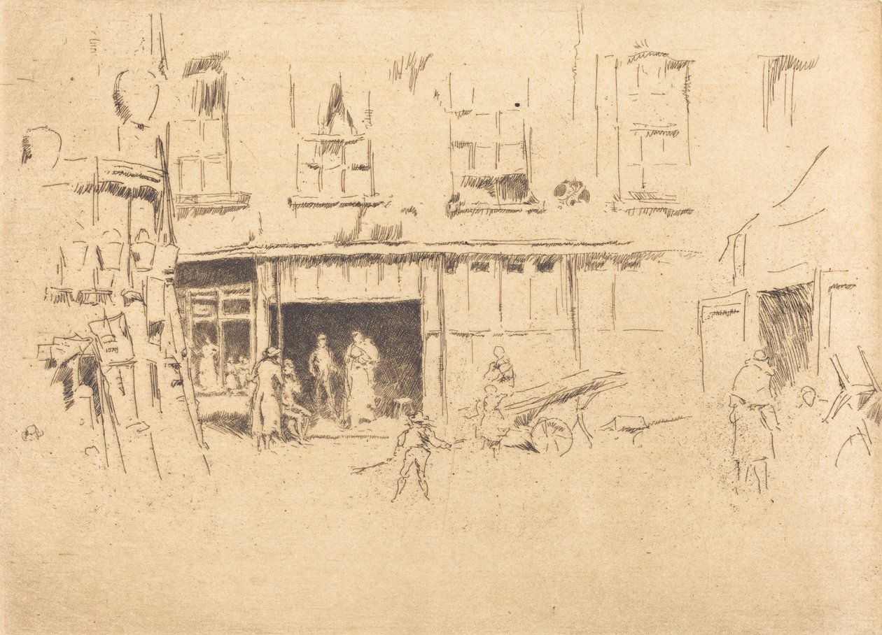 Küçük Mahkeme, c. 18801881. by James Abbott McNeill Whistler