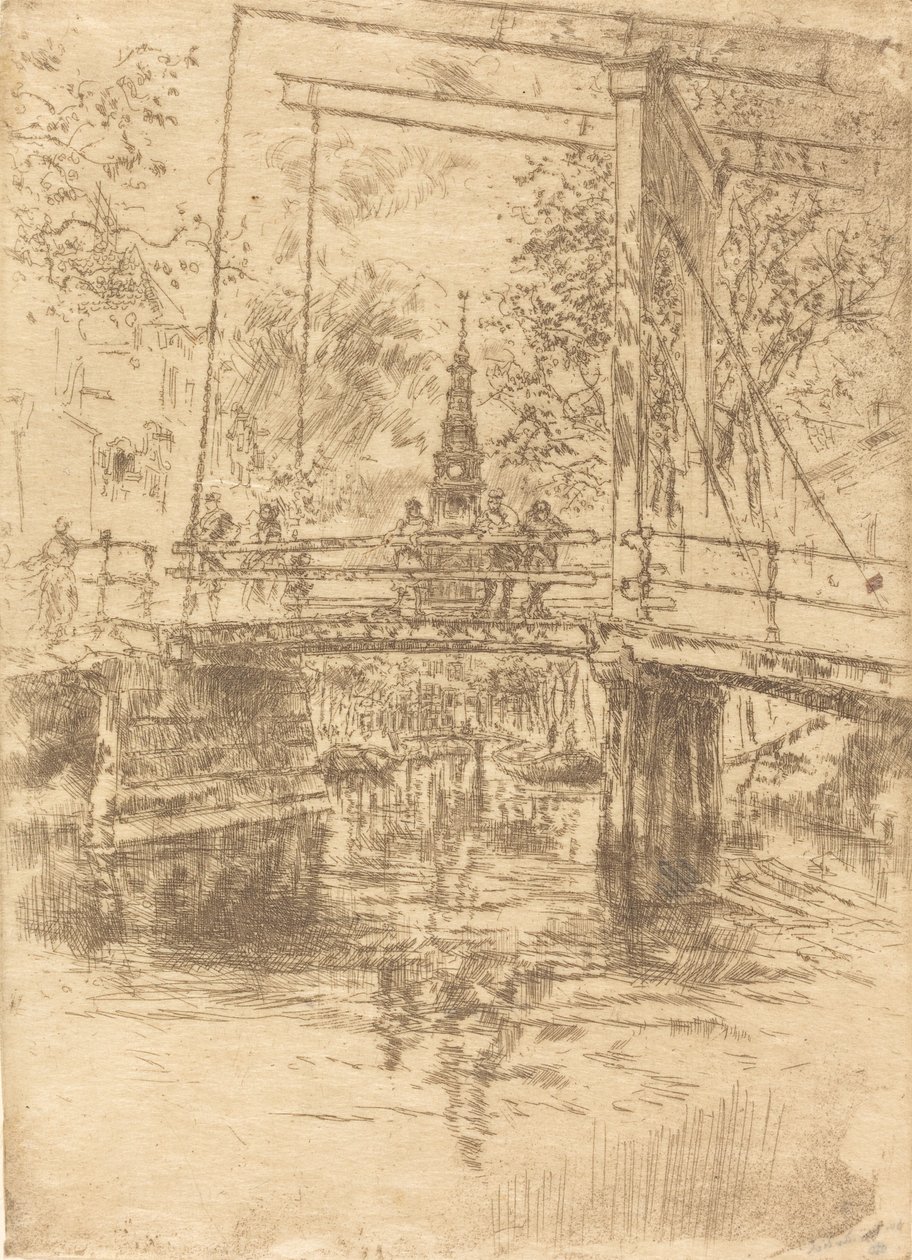 Küçük Asma Köprü, Amsterdam, 1889. by James Abbott McNeill Whistler