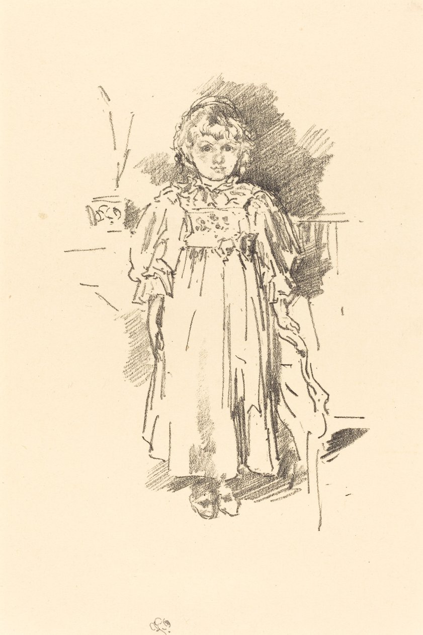 Küçük Evelyn, 1896. by James Abbott McNeill Whistler