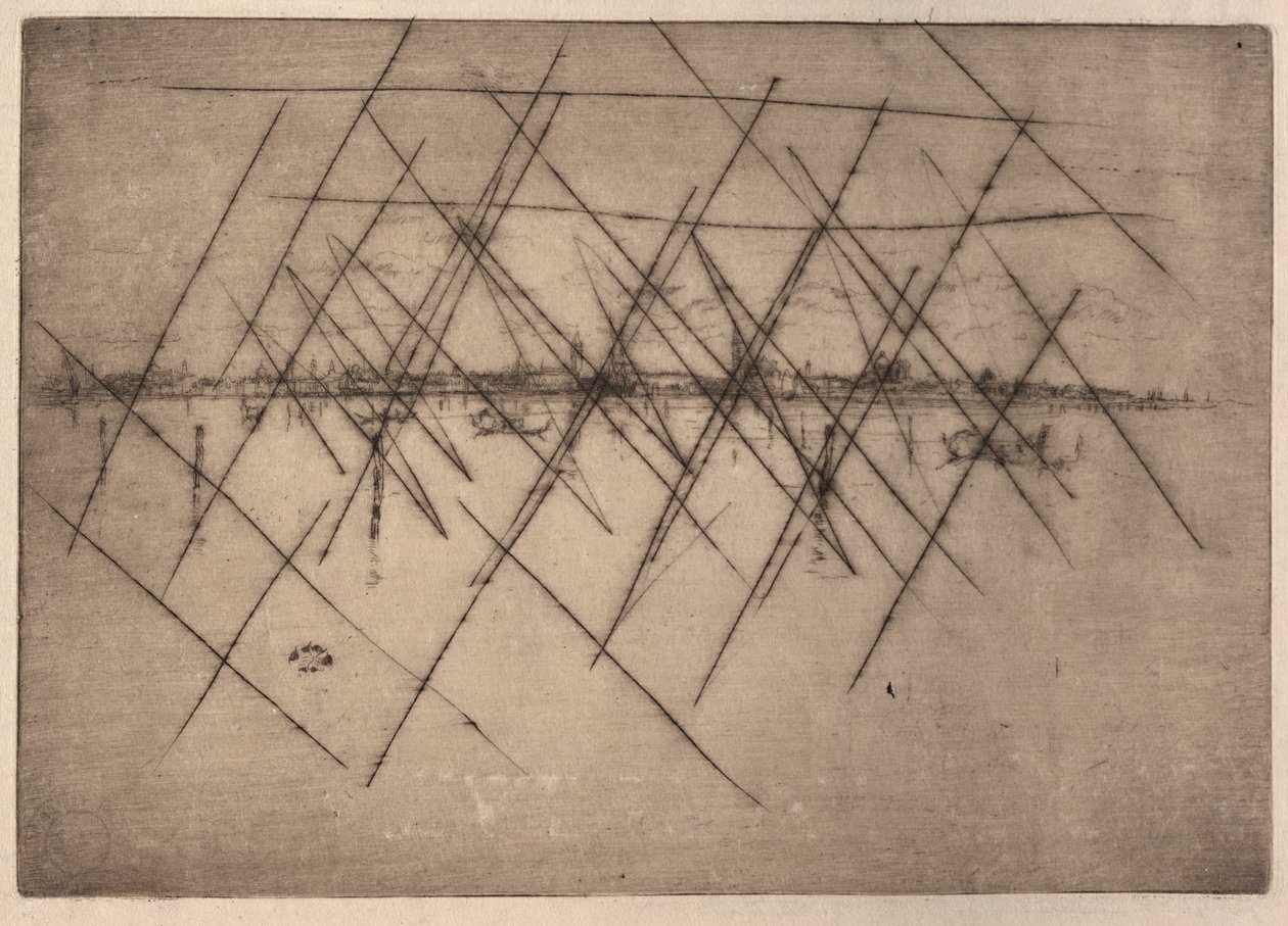 Küçük Venedik. by James Abbott McNeill Whistler