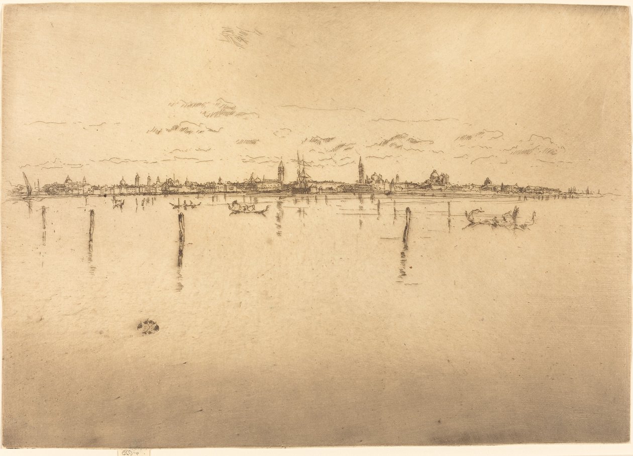 Küçük Venedik, 1880. by James Abbott McNeill Whistler