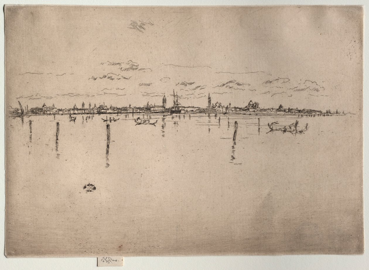 Küçük Venedik, 1880. by James Abbott McNeill Whistler