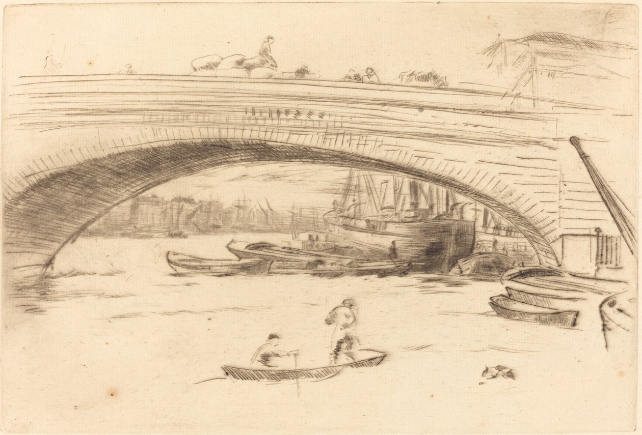 Londra Köprüsü, c. 1875. by James Abbott McNeill Whistler