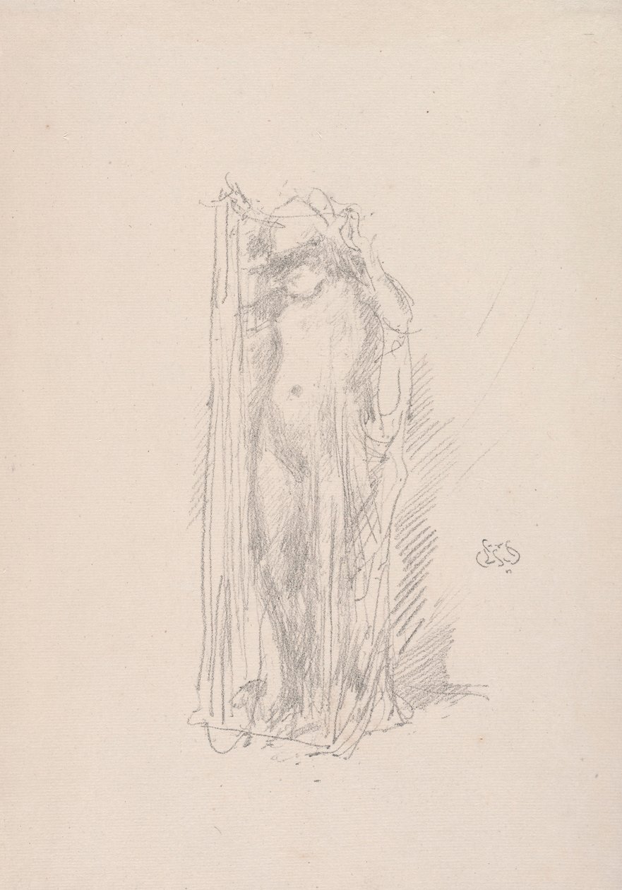 Model Draping, 1890. by James Abbott McNeill Whistler