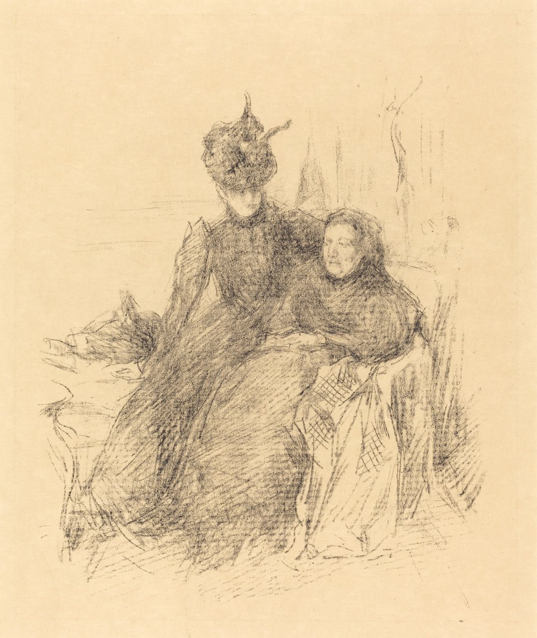Anne ve Kızı, 1897. by James Abbott McNeill Whistler
