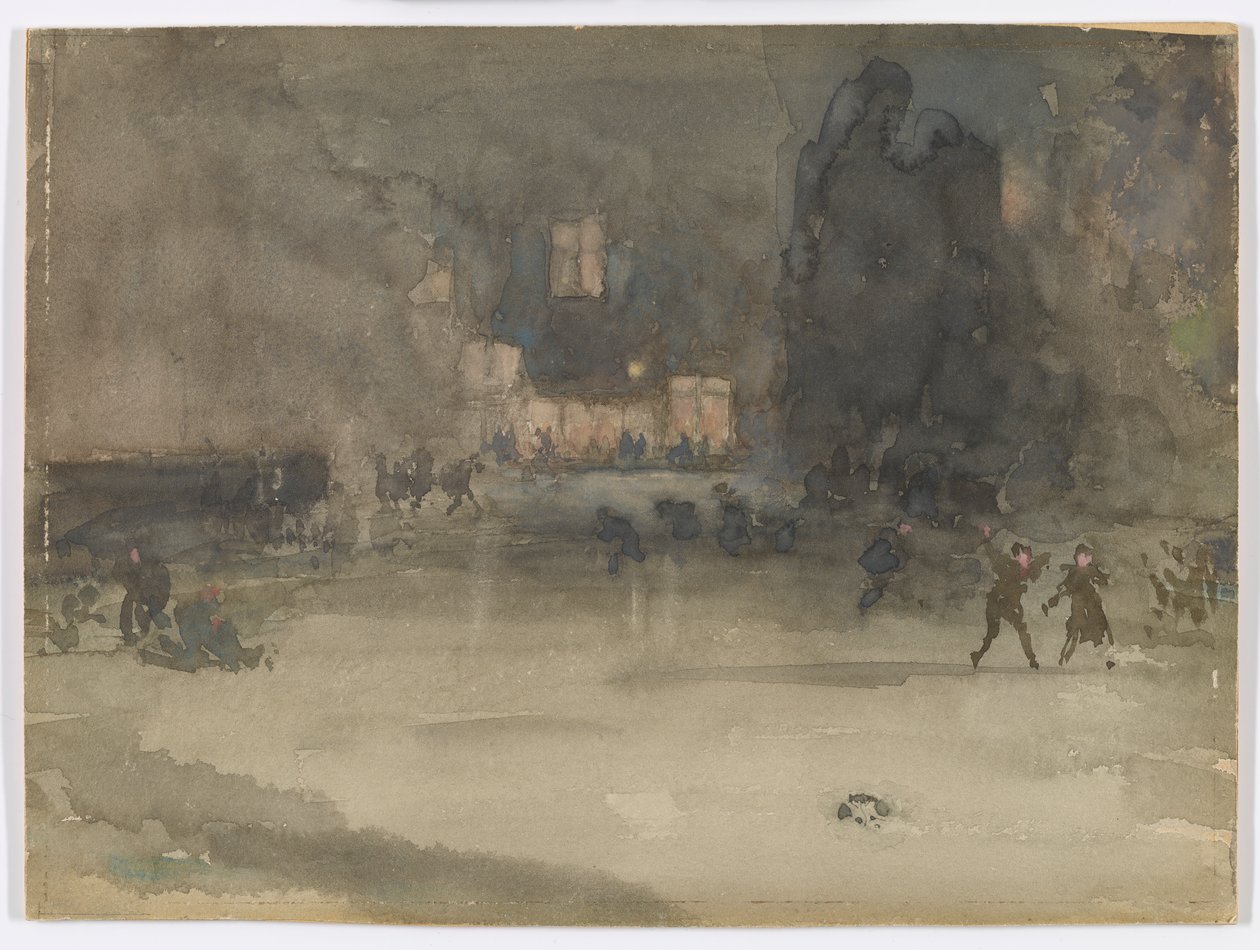 Nocturne: Kışın Amsterdam, 1882. by James Abbott McNeill Whistler