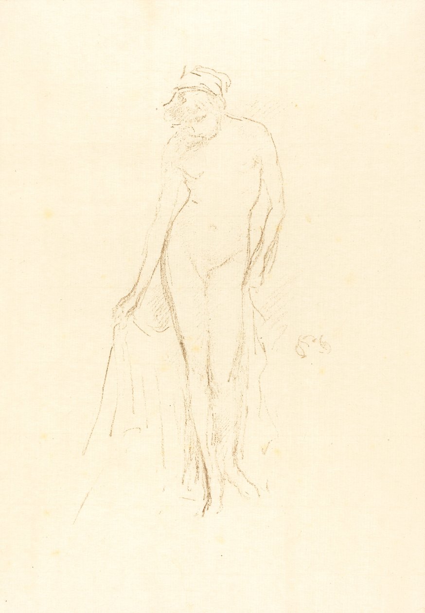Çıplak Model, Ayakta, c. 1891. by James Abbott McNeill Whistler
