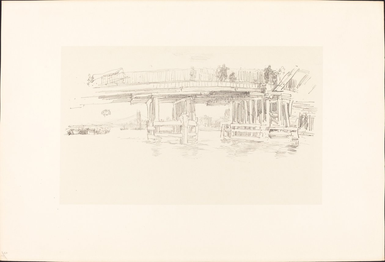 Eski Battersea Köprüsü, 18791887. by James Abbott McNeill Whistler