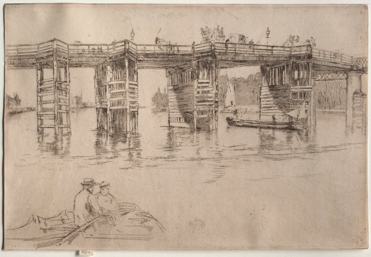 Eski Putney Köprüsü, 1879. by James Abbott McNeill Whistler