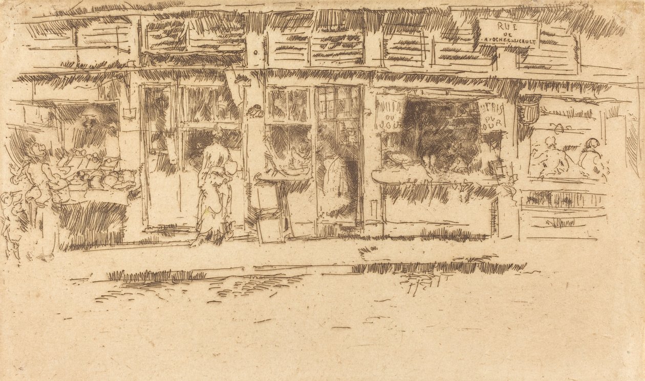 Rue de la Rochefoucault, 1893. by James Abbott McNeill Whistler