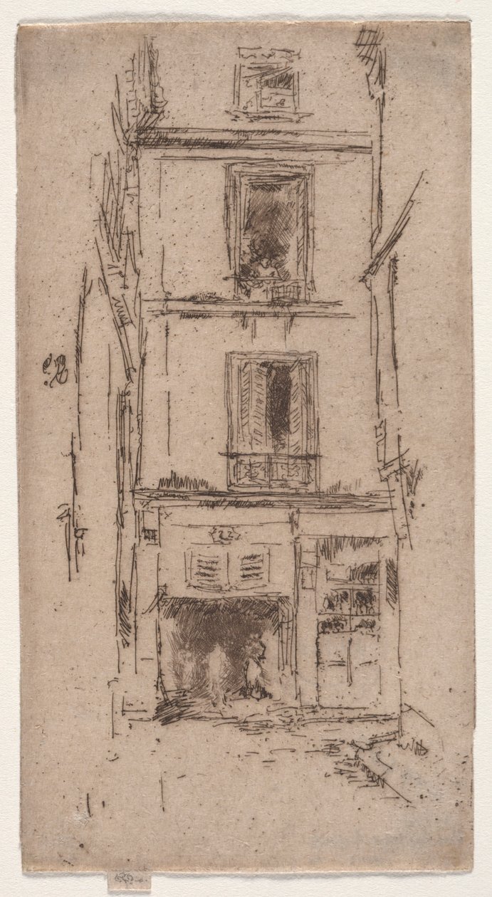 Rue des Bons Enfants, Turlar. by James Abbott McNeill Whistler