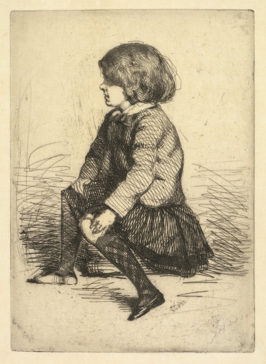 Seymour Haden Jr., Oturmuş. by James Abbott McNeill Whistler