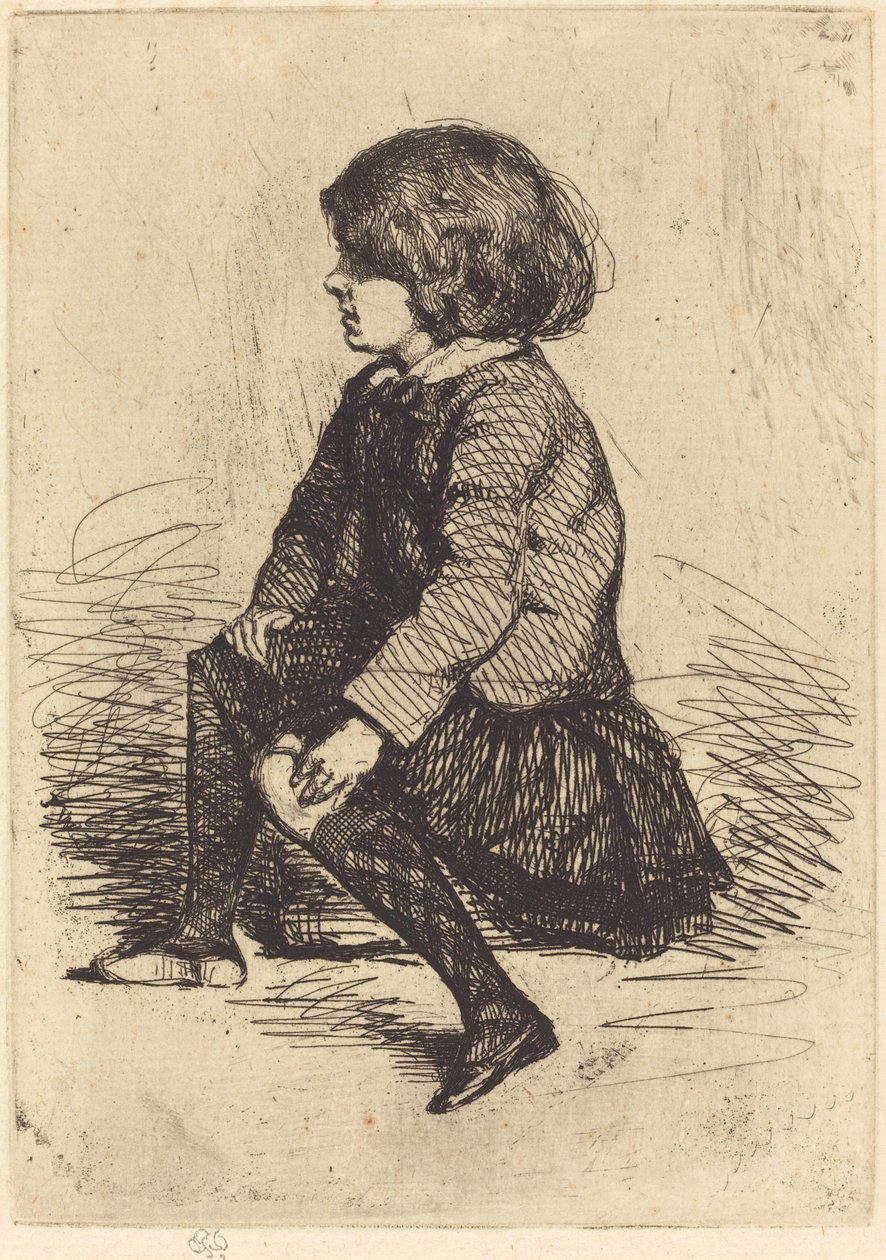 Seymour, Oturan. by James Abbott McNeill Whistler