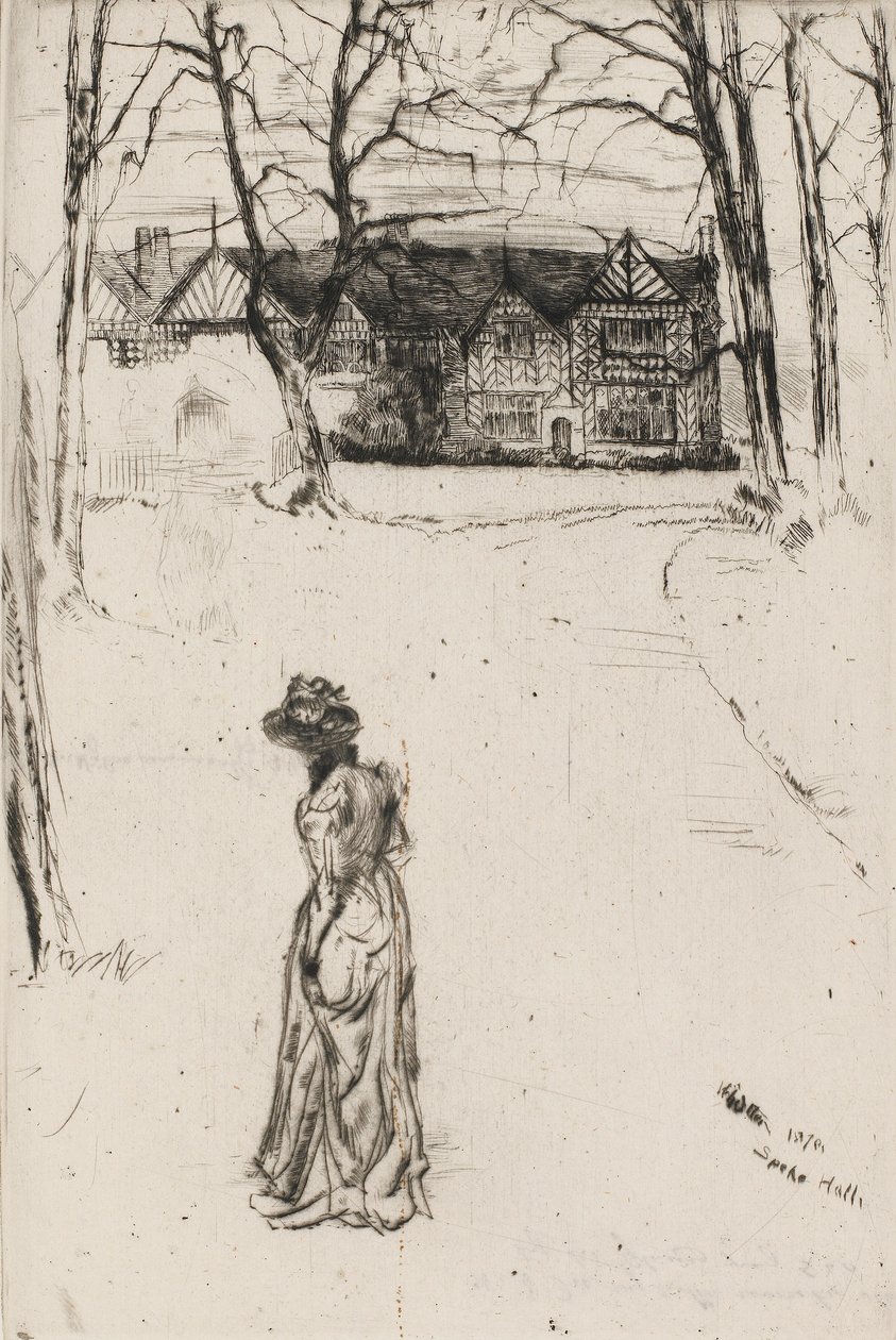 Speke Salonu: Cadde, 1870. by James Abbott McNeill Whistler