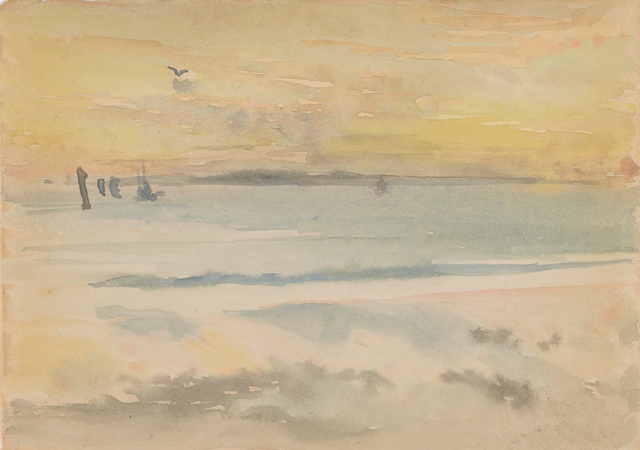 Aziz Ives: Gün Batımı, 1883-1884. by James Abbott McNeill Whistler