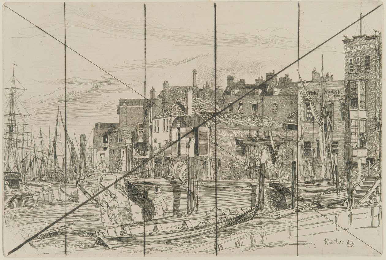 Thames Polisi, 1859. by James Abbott McNeill Whistler