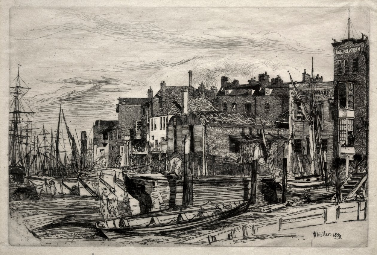 Thames Polisi, 1859. by James Abbott McNeill Whistler