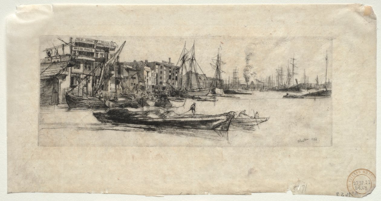 Thames Deposu, 1859. by James Abbott McNeill Whistler