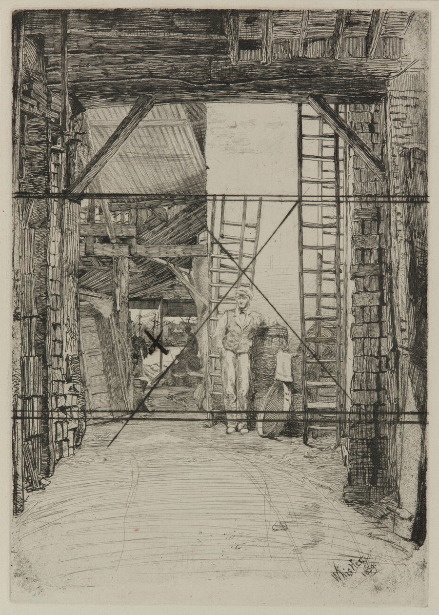 Kireç Yakıcı, 1859. by James Abbott McNeill Whistler