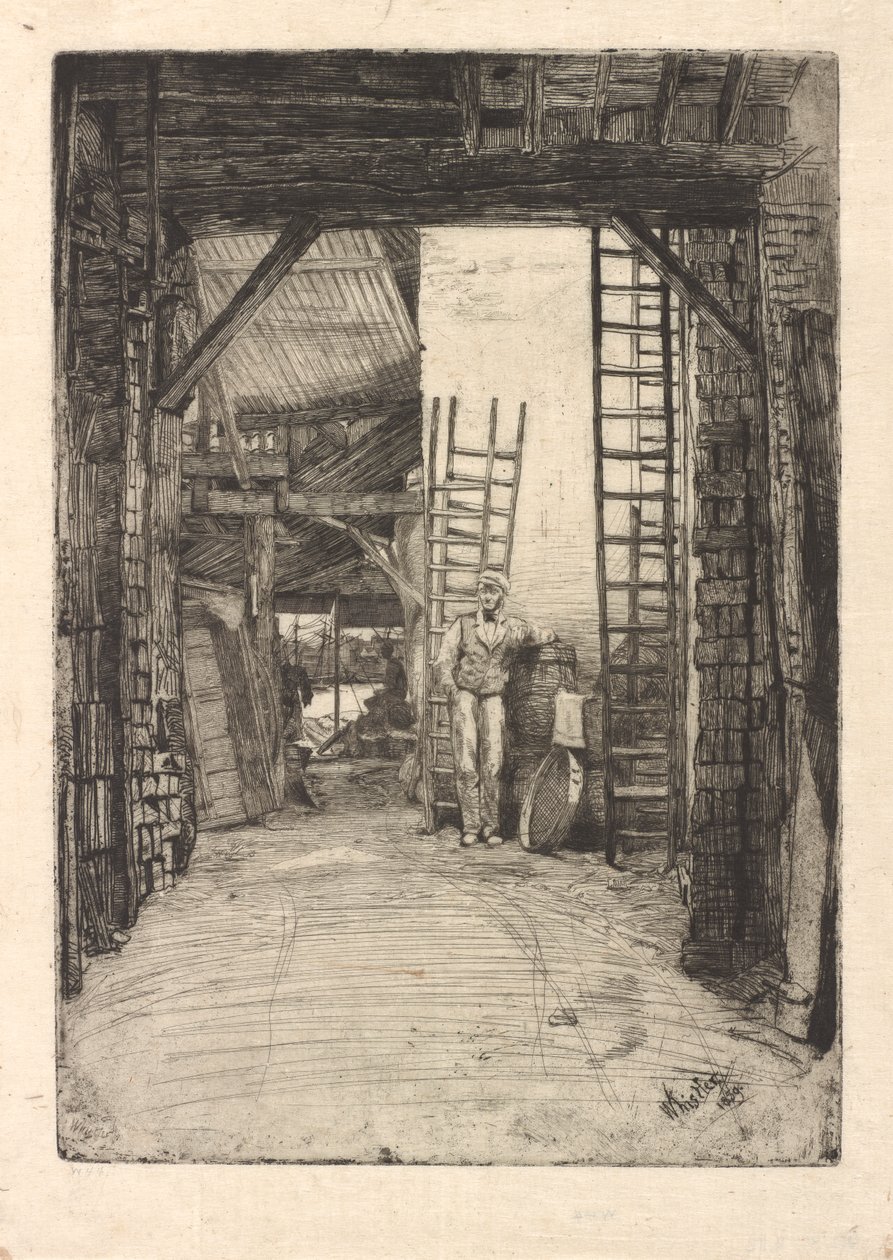 Kireç Yakıcı, 1859. by James Abbott McNeill Whistler