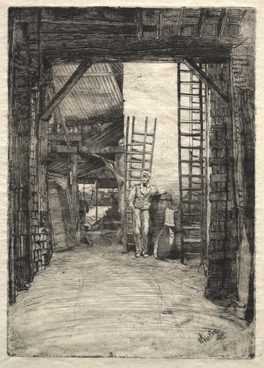 Kireç Yakıcı, 1859. by James Abbott McNeill Whistler