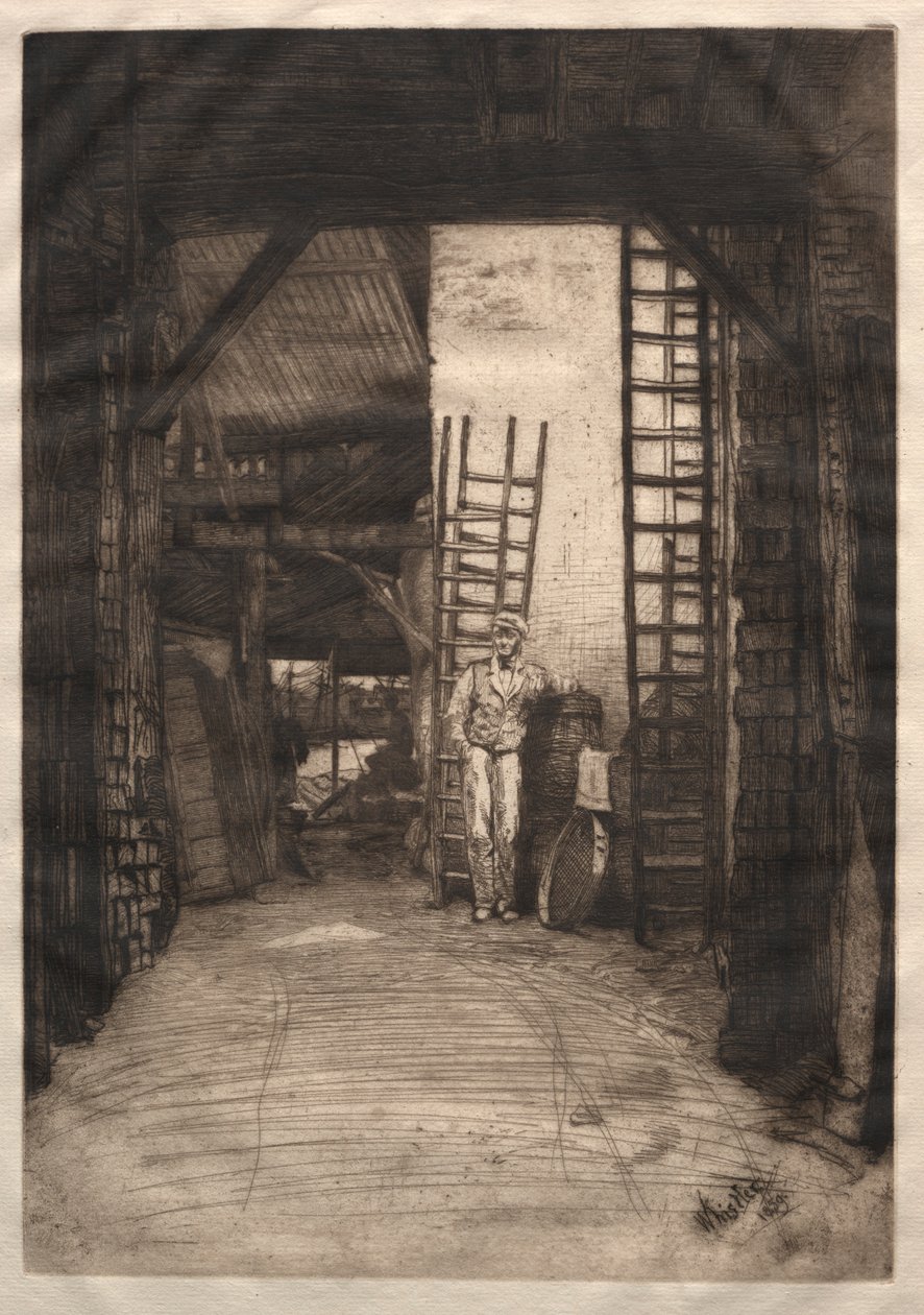 Kireç brülörü, 1859. by James Abbott McNeill Whistler