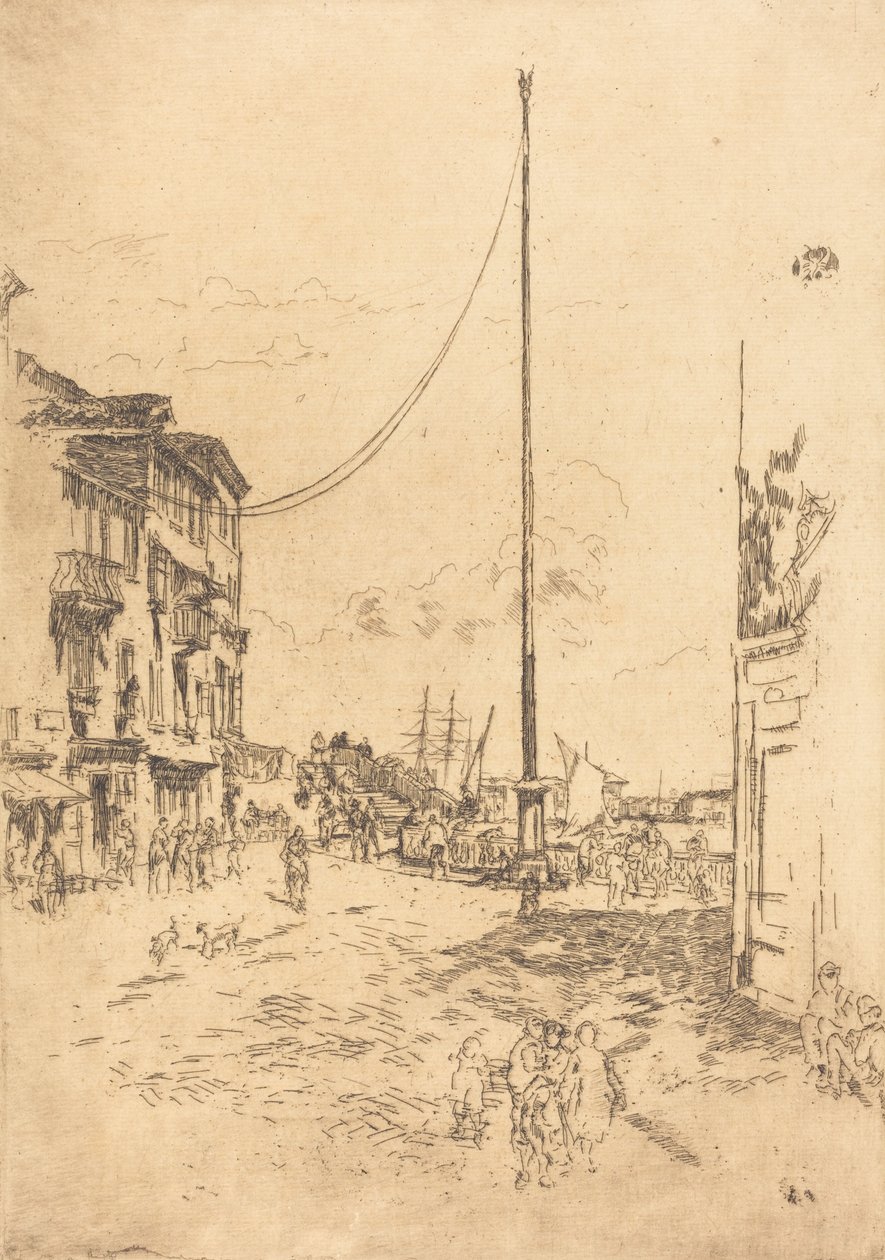 Küçük Direk, 1880. by James Abbott McNeill Whistler