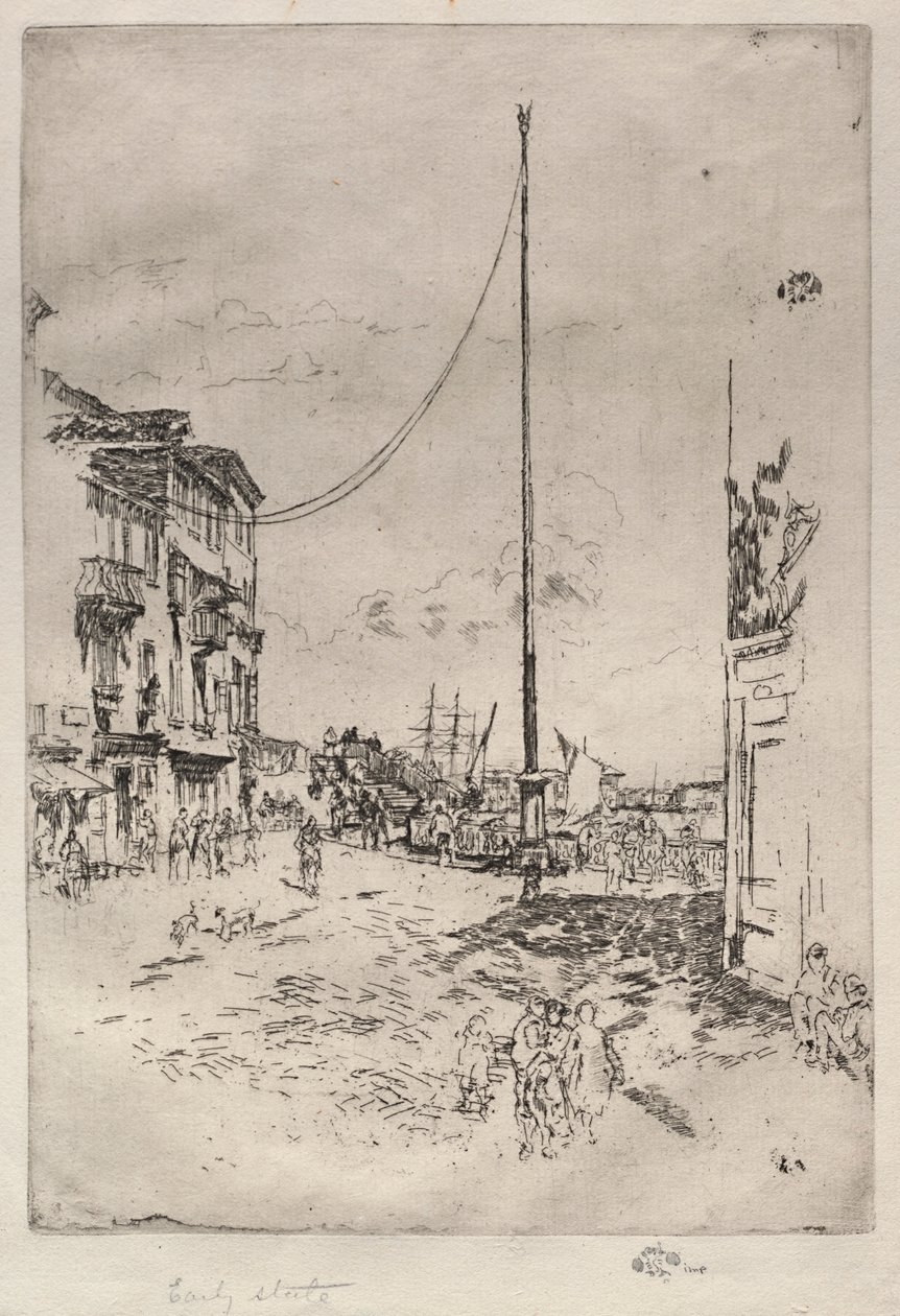 Küçük Direk, 1880. by James Abbott McNeill Whistler