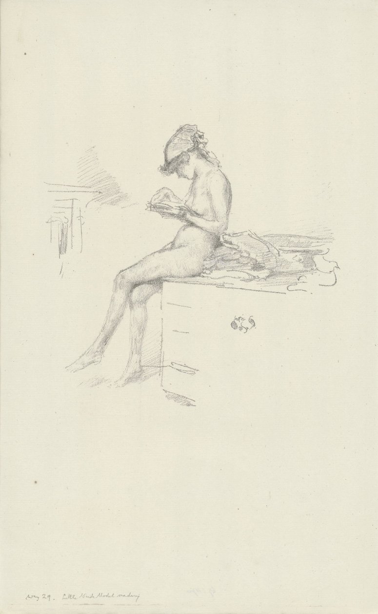Küçük Çıplak Model, Okuma by James Abbott McNeill Whistler
