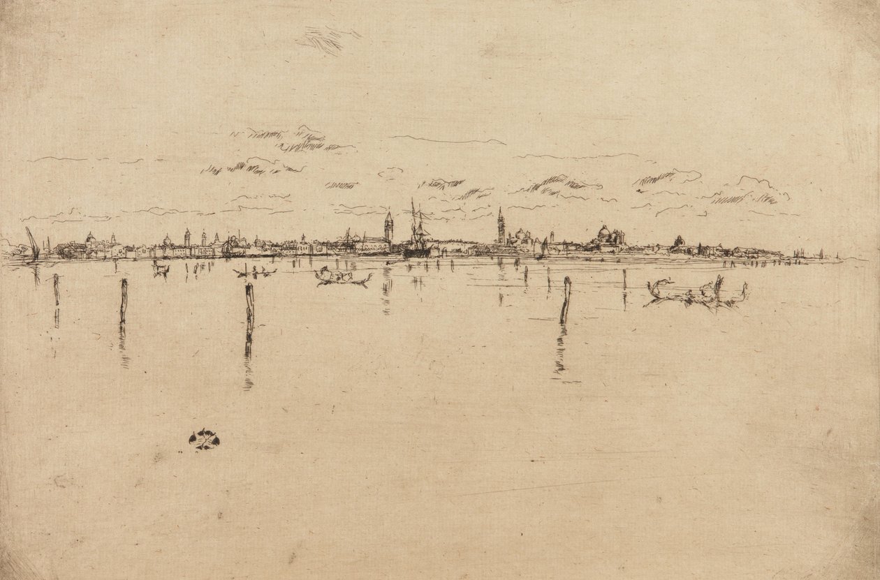 Küçük Venedik, 1879-1880. by James Abbott McNeill Whistler