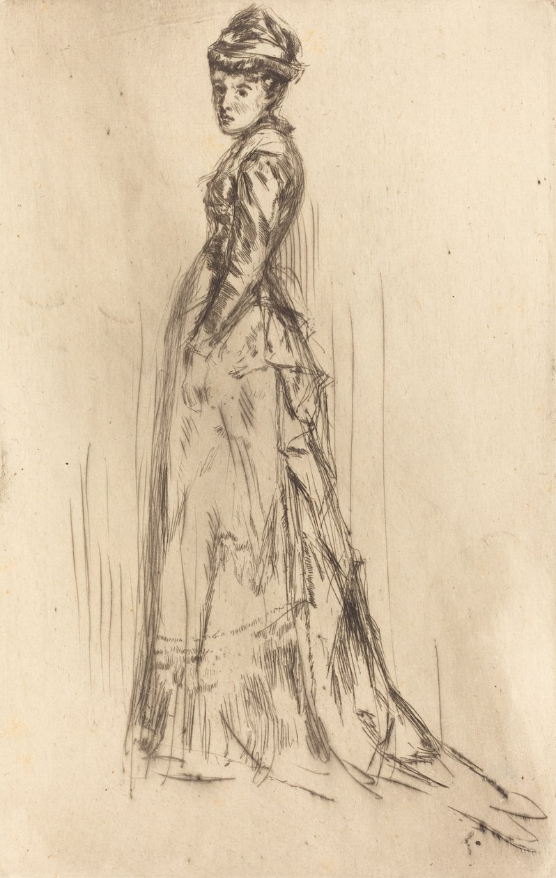 İpek Elbise, c. 1873. by James Abbott McNeill Whistler