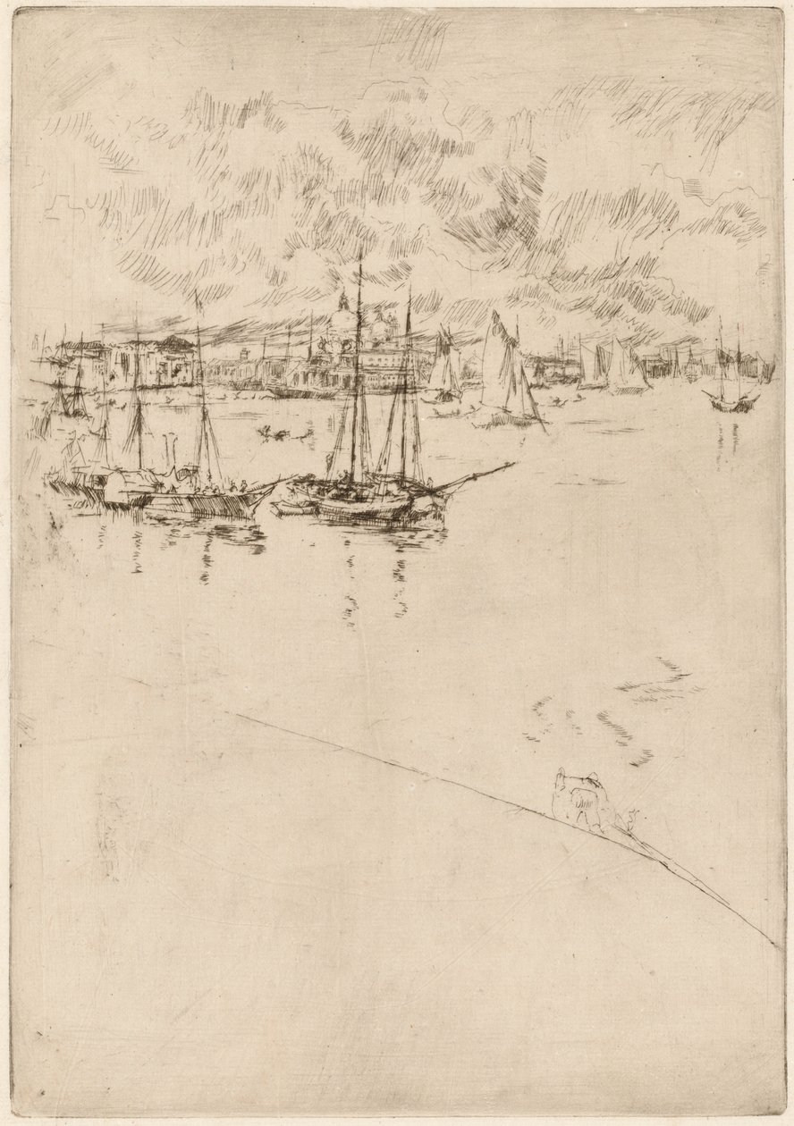 Vapur, Venedik, 18791880. by James Abbott McNeill Whistler