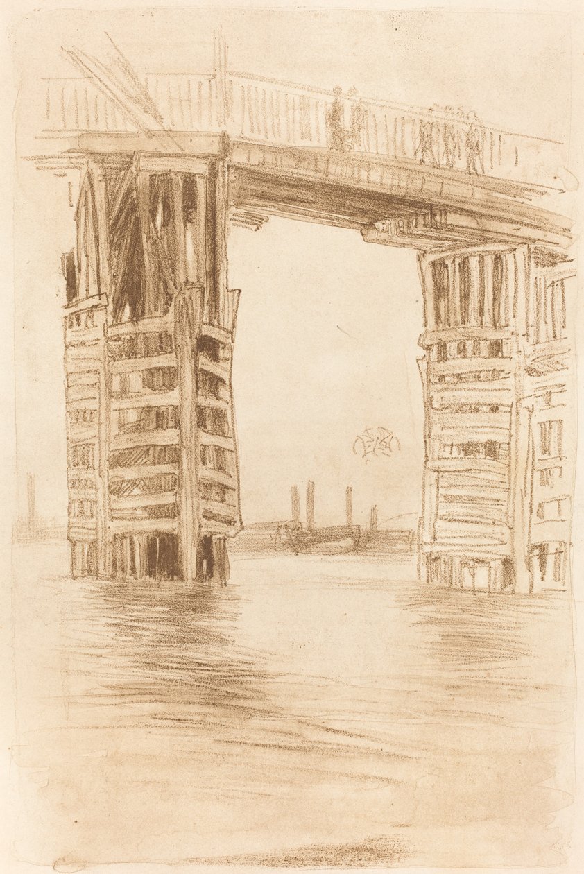 Uzun Köprü, 1878. by James Abbott McNeill Whistler