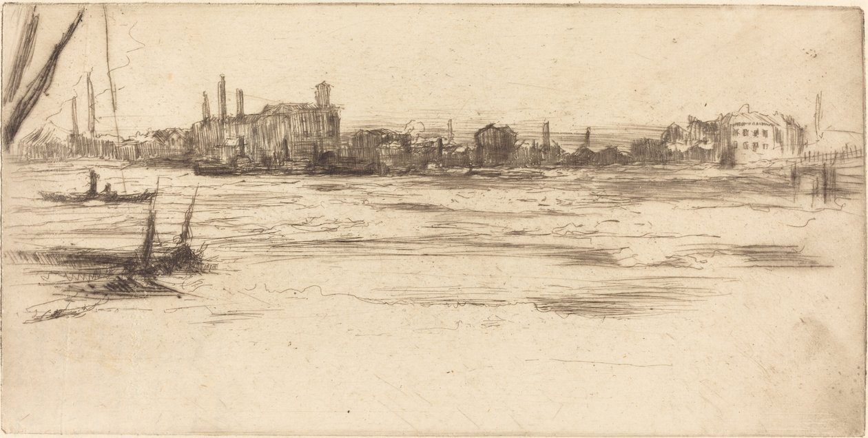 Sorunlu Thames, c. 1875. by James Abbott McNeill Whistler