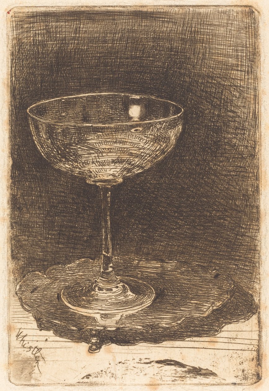 Şarap Camı, 1858. by James Abbott McNeill Whistler
