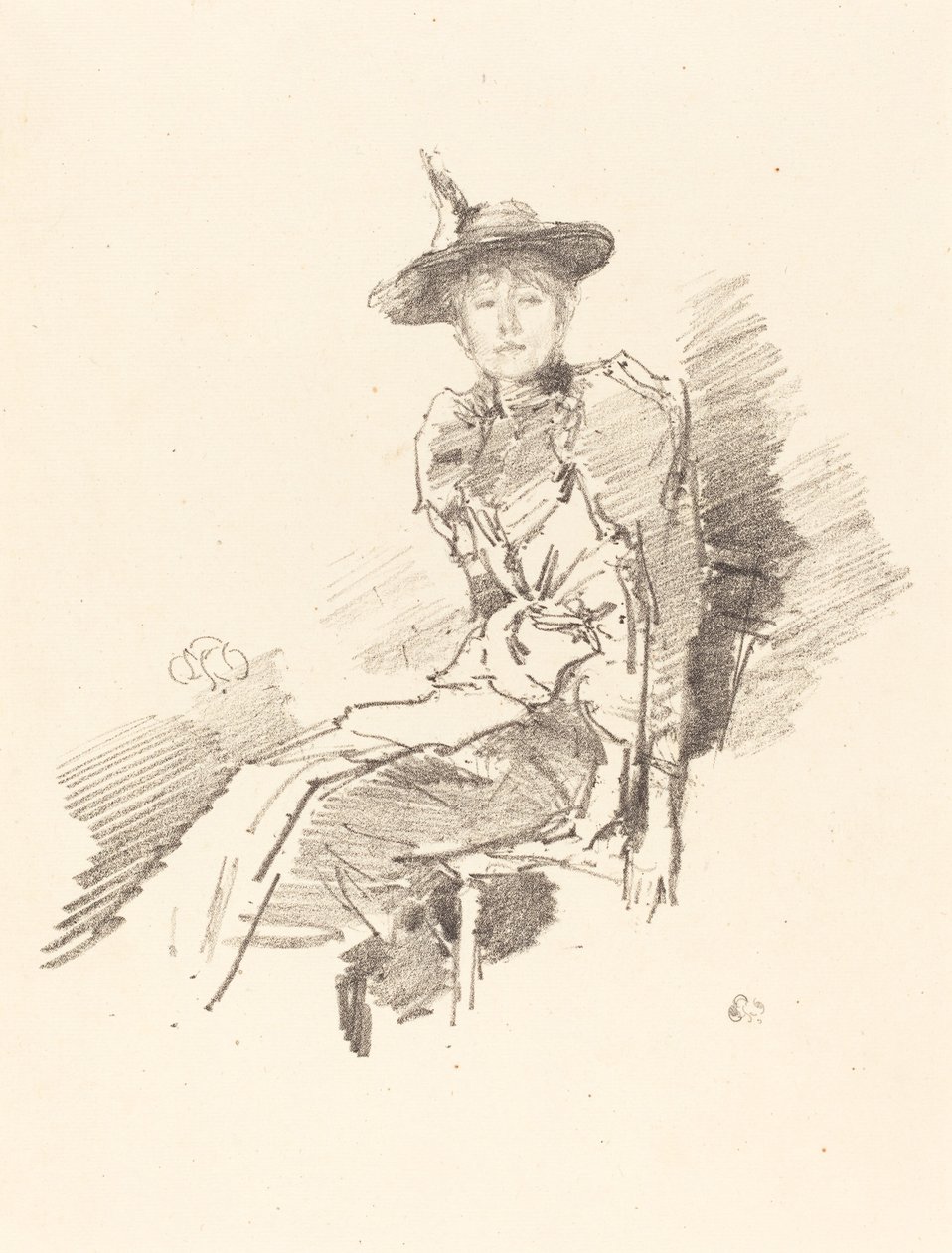 Kanatlı Şapka, 1890. by James Abbott McNeill Whistler