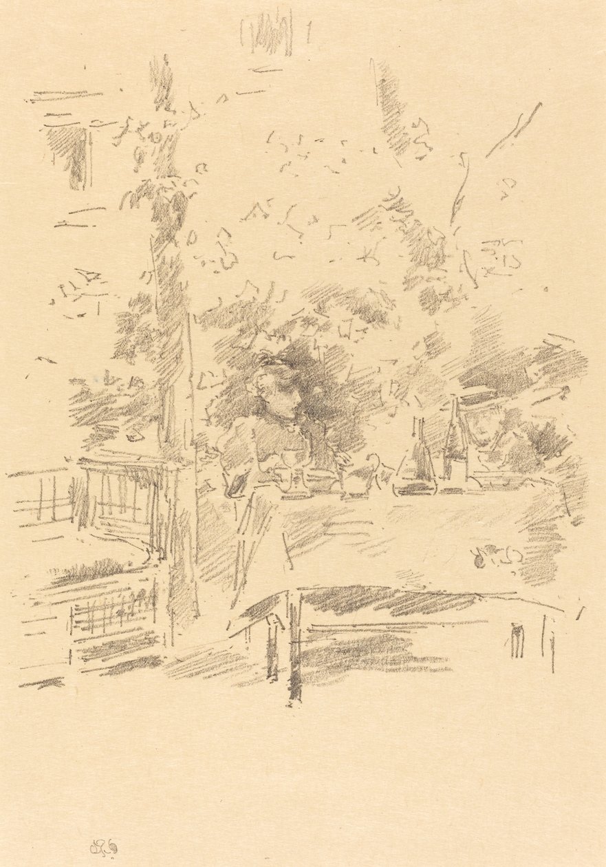 Bahçede baş başa, 1894. by James Abbott McNeill Whistler