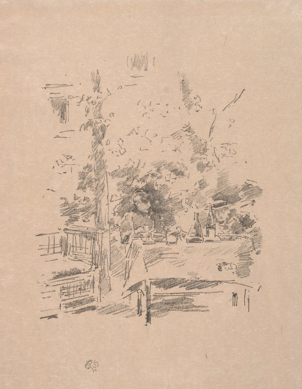 Bahçede baş başa, 1894. by James Abbott McNeill Whistler