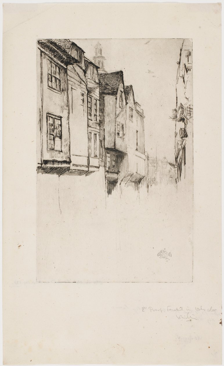 Wych Caddesi, Londra, 1877. by James Abbott McNeill Whistler