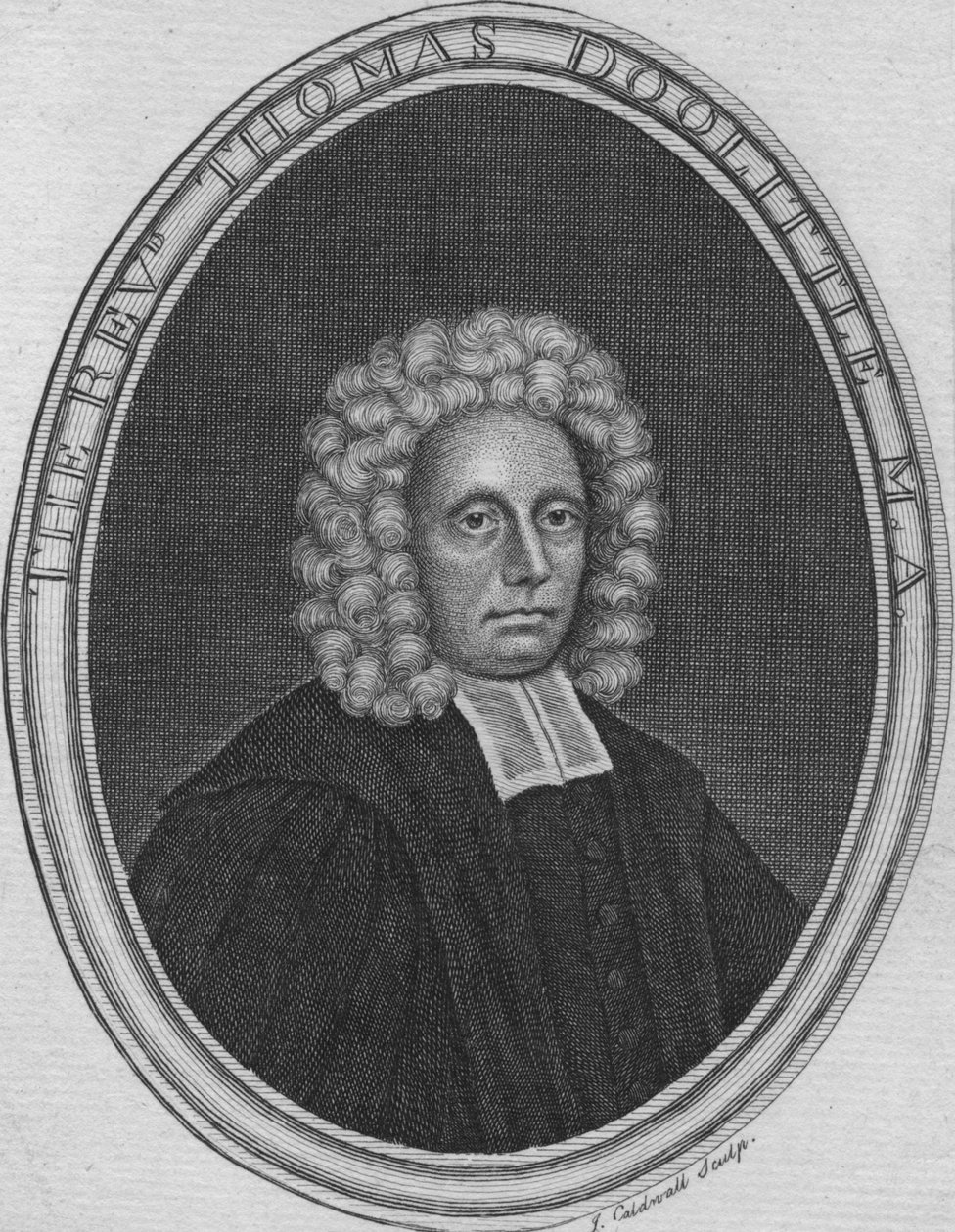 Muhterem Thomas Doolittle MA, c1775. by James Caldwall